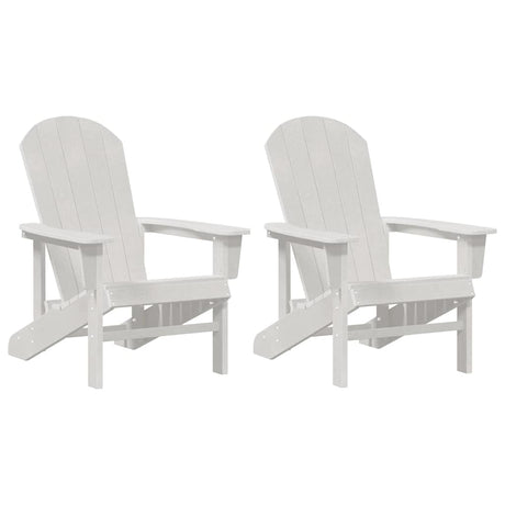 Garden Lounge Furniture 2 pcs White 74 x 82 x 90cm Polyethylene