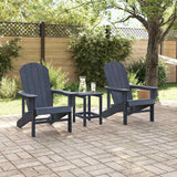 Garden Lounge Furniture 2 pcs Navy 74 x 82 x 90cm Polyethylene