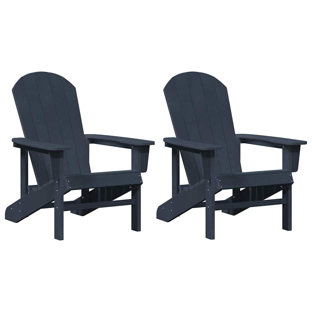 Garden Lounge Furniture 2 pcs Navy 74 x 82 x 90cm Polyethylene