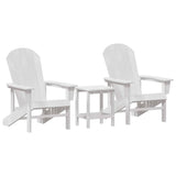 Garden Lounge Furniture 3 pcs White 38 x 38 x 46cm Polyethylene