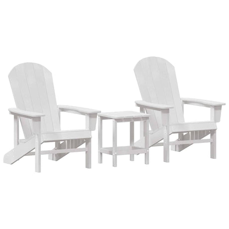 Garden Lounge Furniture 3 pcs White 38 x 38 x 46cm Polyethylene