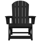 Adirondack Rocking Chairs 2 pcs Black HDPE