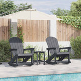 Adirondack Rocking Chairs 2 pcs Light grey HDPE