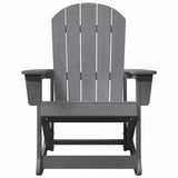 Adirondack Rocking Chairs 2 pcs Light Grey HDPE