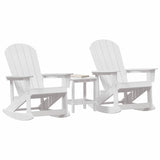 Garden Lounge Set 3 pcs White HDPE