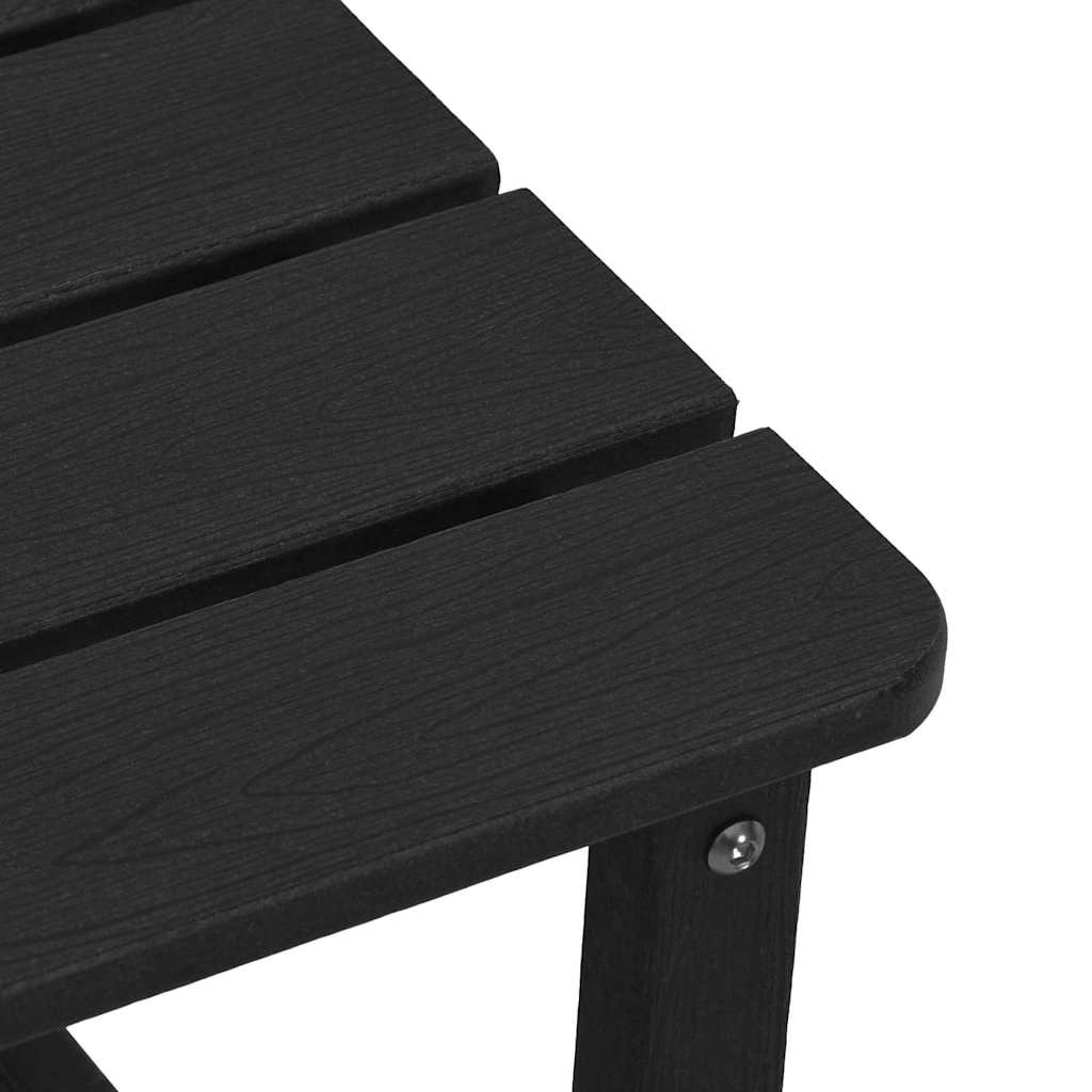 Garden Lounge Set 3 pcs Black HDPE