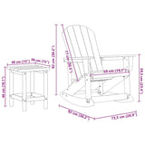 Garden Lounge Set 3 pcs Black HDPE