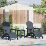 Garden Lounge Furniture 2 pcs Navy 74 x 82 x 90cm Plastic
