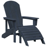 Garden Lounge Furniture 2 pcs Navy 74 x 82 x 90cm Plastic