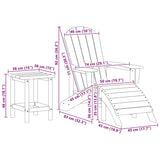 Garden Lounge Furniture 3 pcs White 38 x 38 x 46cm Plastic