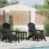 Garden Lounge Furniture 3 pcs Black 38 x 38 x 46cm Plastic