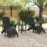 Garden Lounge Furniture 3 pcs Black 38 x 38 x 46cm Plastic