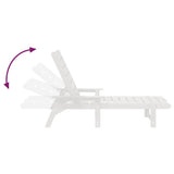 Garden Lounge Furniture Reclining 2 pcs White 53 x 195.5 x 30cm