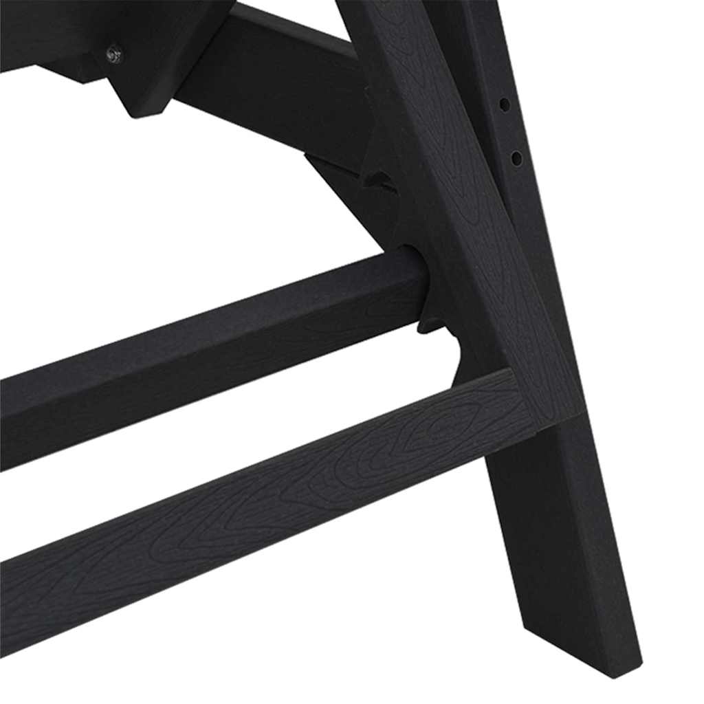 Garden Lounge Furniture 3 pcs Black 38 x 38 x 46cm Polyethylene