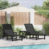 Garden Lounge Furniture 3 pcs Black 38 x 38 x 46cm Polyethylene