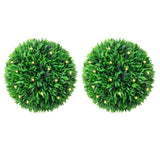 Artificial Boxwood Balls with LED Lights 2 pcs Green 47 cm