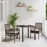 Garden Chair 2 pcs Brown 53 x 60 x 85cm Poly Rattan