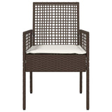 Garden Chair 2 pcs Brown 53 x 60 x 85cm Poly Rattan