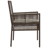 Garden Chair 2 pcs Brown 53 x 60 x 85cm Poly Rattan