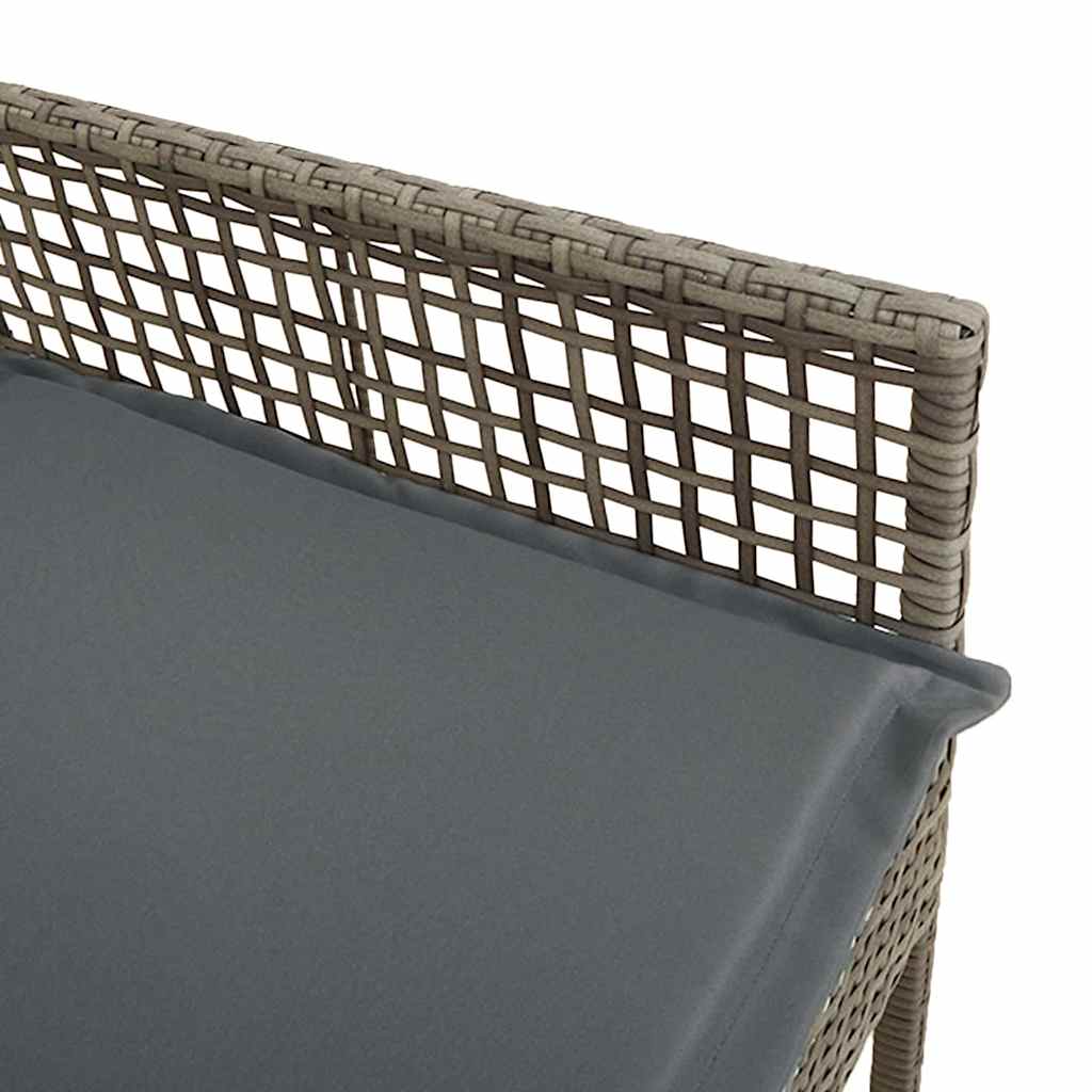 Garden Chair 2 pcs Grey 53 x 60 x 85cm Poly Rattan