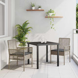 Garden Chair 2 pcs Grey 53 x 60 x 85cm Poly Rattan