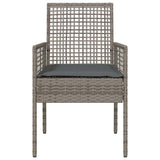 Garden Chair 2 pcs Grey 53 x 60 x 85cm Poly Rattan