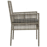 Garden Chair 2 pcs Grey 53 x 60 x 85cm Poly Rattan