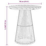 Side Table Brown 70 x 70 x 75 cm Solid Teak Wood