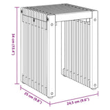 Nest of SideTables Stackable 3 pcs Brown 33 x 44.5 x 51 cm