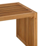 Garden Side Table Brown 70 x 37.5 x 35.5 cm Solid teak wood