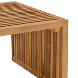 Garden Side Table Brown 110 x 55 x 35.5 cm Solid teak wood