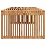 Garden Side Table Brown 110 x 55 x 35.5 cm Solid teak wood
