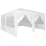 Party Tent White 400 x 400 x 266 cm Polyester and Steel