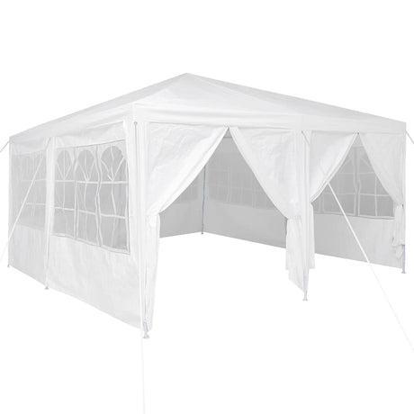 Party Tent White 400 x 400 x 266 cm Polyester and Steel