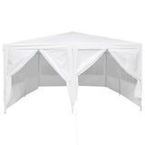 Party Tent White 400 x 400 x 266 cm Polyester and Steel