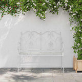 Garden Bench White 104 x 54 x 93cm Steel
