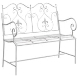 Garden Bench White 104 x 54 x 93cm Steel