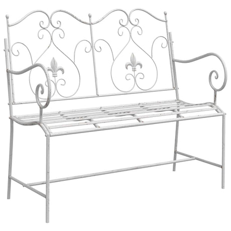 Garden Bench White 104 x 54 x 93cm Steel