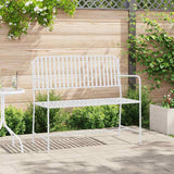 Garden Bench White 104 x 54 x 93cm Steel