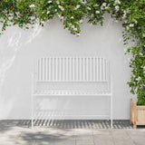 Garden Bench White 104 x 54 x 93cm Steel