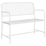Garden Bench White 104 x 54 x 93cm Steel
