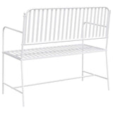 Garden Bench White 104 x 54 x 93cm Steel