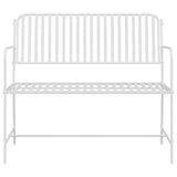 Garden Bench White 104 x 54 x 93cm Steel
