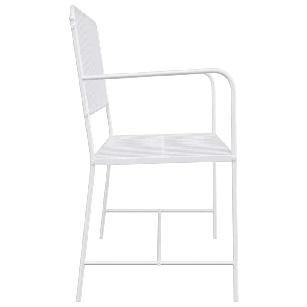 Garden Bench White 104 x 54 x 93cm Steel