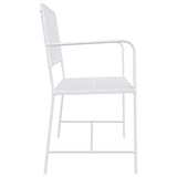 Garden Bench White 104 x 54 x 93cm Steel