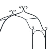 Garden Bench with Cushion Black 104 x 54 x 93cm Steel