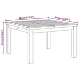 Coffee Table Brown 60 x 60 x 36 cm Solid teak wood