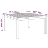 Coffee Table Brown 85 x 85 x 45 cm Solid teak wood