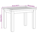 Coffee Table Brown 50 x 35 x 36 cm Solid teak wood