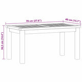 Coffee Table Brown 70 x 40 x 36 cm Solid teak wood